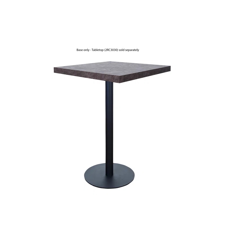 BFM Seating Uptown Black 20" Round Indoor Bar Height Table Base
