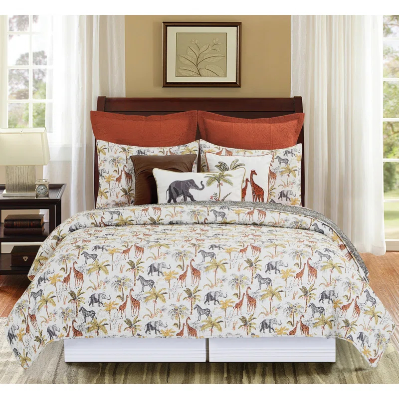 C&F Home Serengeti Cotton Reversible Quilt Set