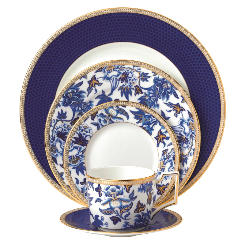 Wedgwood Hibiscus 5 Piece Place Setting & Reviews | Wayfair