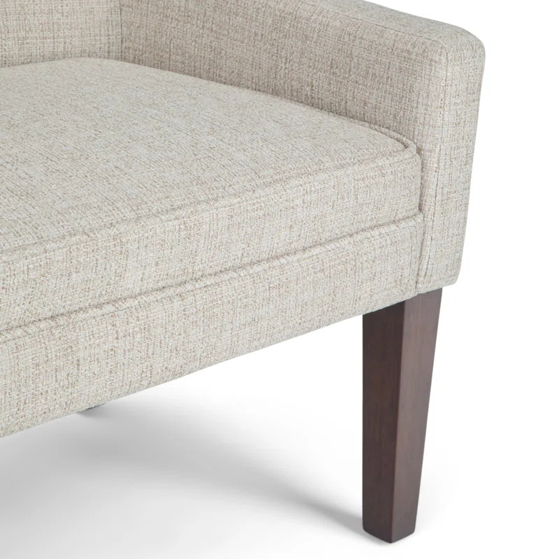 Simpli Home Parris Polyester Upholstered Bench