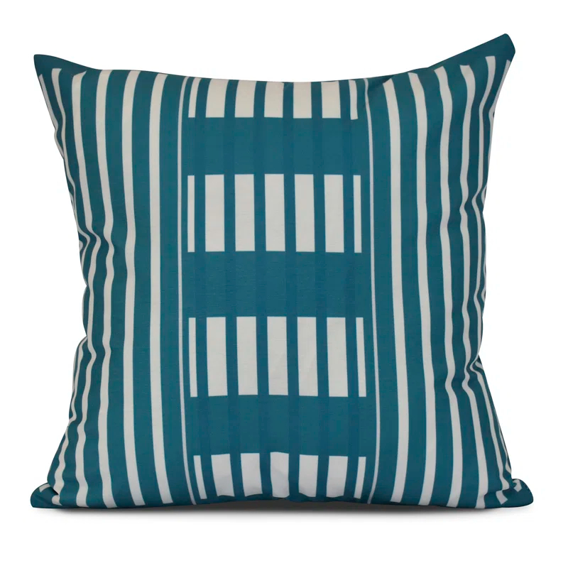 e by design Sail, Sun, & Fun Striped Indoor/Outdoor Reversible Throw Pillow