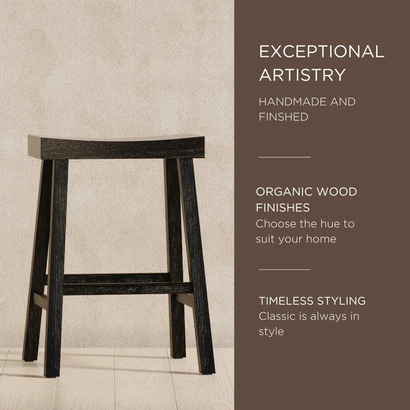 Maven Lane Vincent Wooden Kitchen Bar Stool