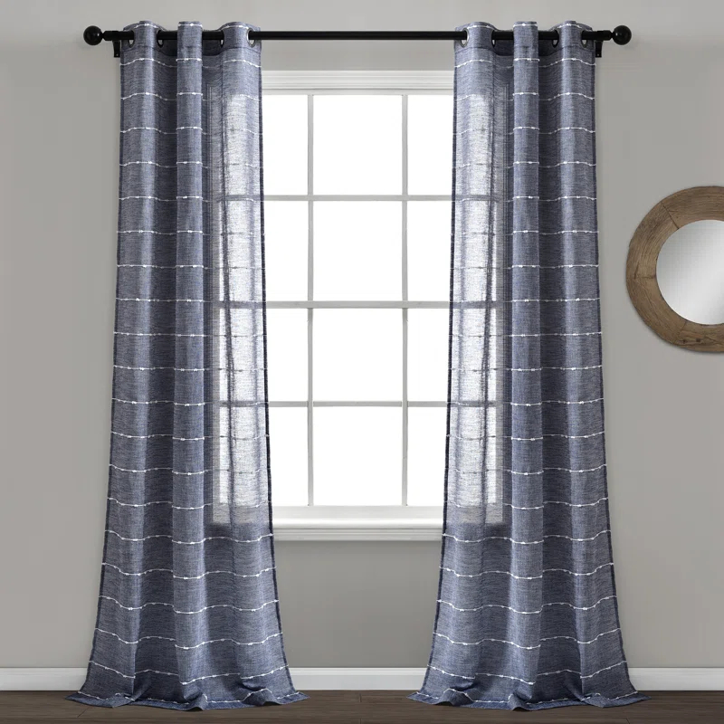 Lush Decor Solid Sheer Curtain Panels (Set of 2)