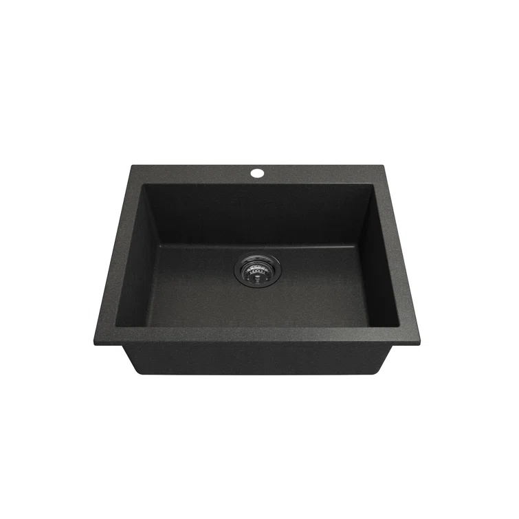 BOCCHI Campino 24'' L Single Bowl Granite Kitchen Sink 1606-505-0126
