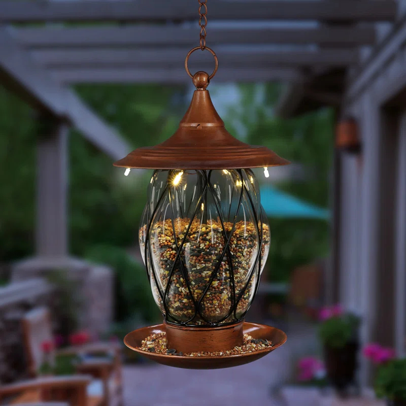 Exhart Exhart Solar Bird Feeder, 8.66 by 14.96 Inches