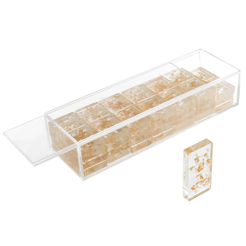 Trademark Games Acrylic 28 Piece Domino Set (Set of 28)