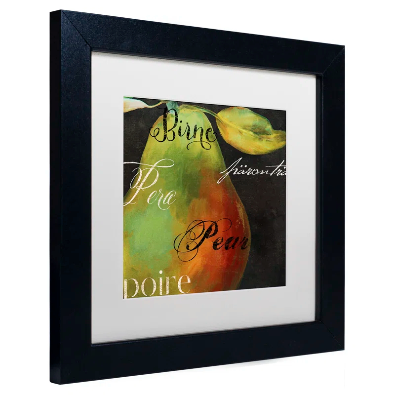 Trademark Fine Art 'Painted Pear I' by Color Bakery Framed Graphic Art | Wayfair