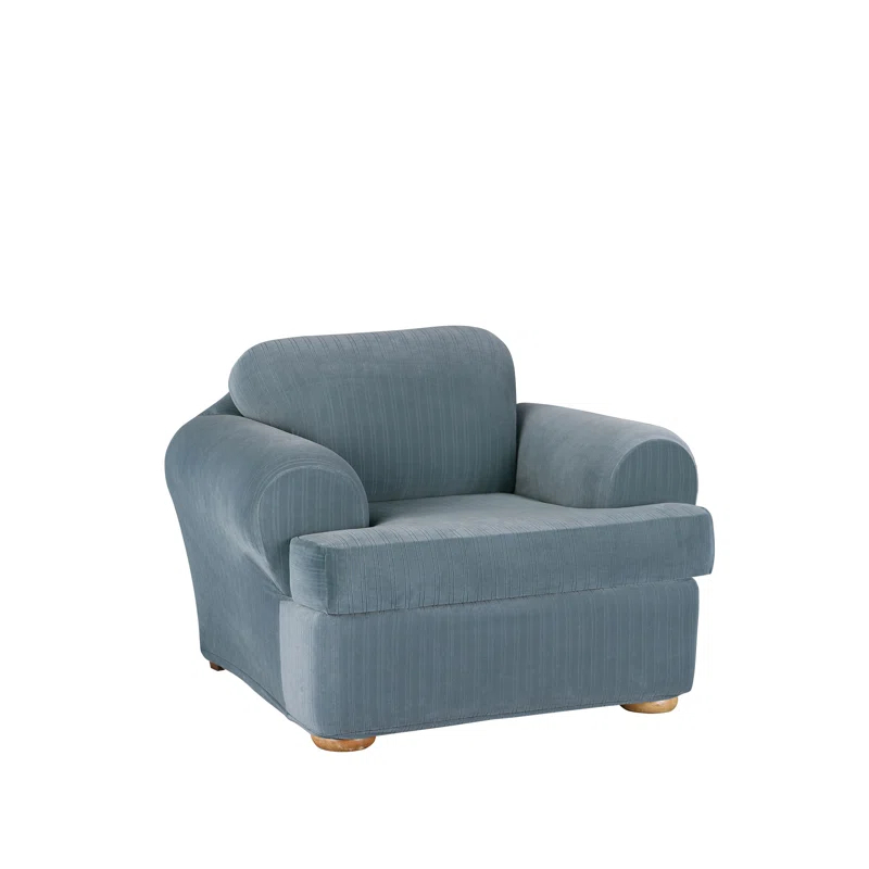 Sure Fit Stretch Pinstripe T-Cushion Armchair Slipcover