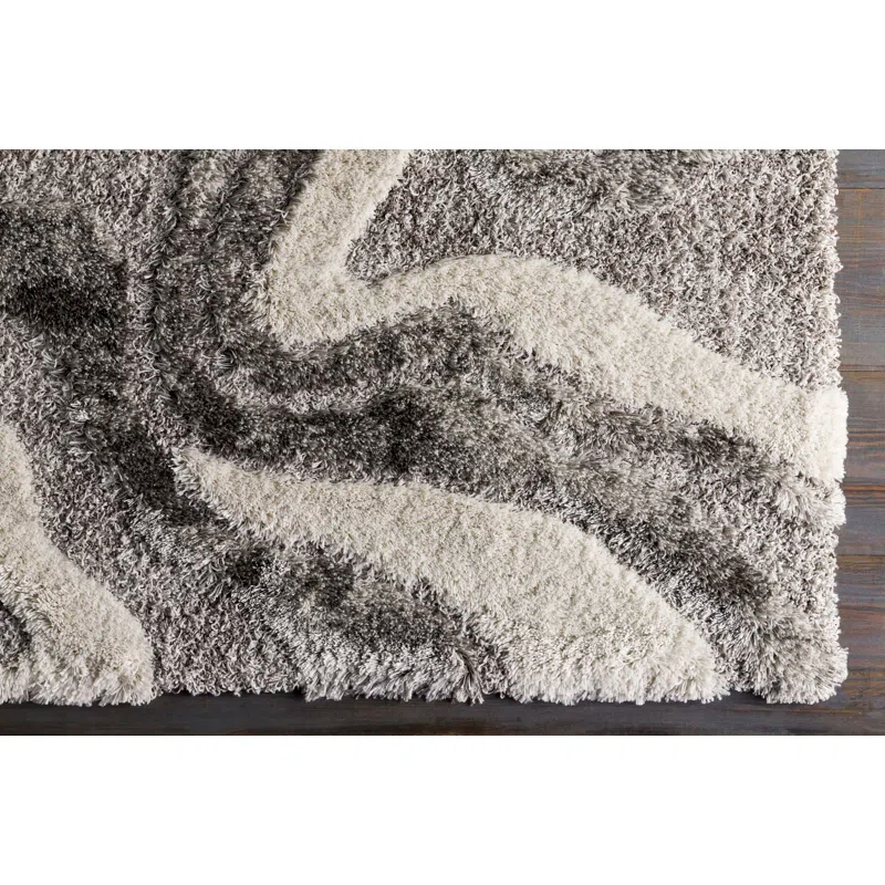 Wade Logan® Dittman Machine Woven Abstract Gray Area Rug