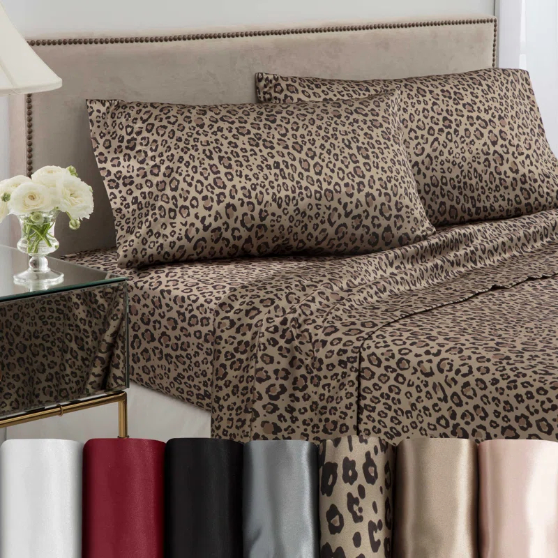 Seduction Martex Elegance Satin Silk Sheet Set Hotel Quality - Super Soft & Breathable Good For Hair And Skin