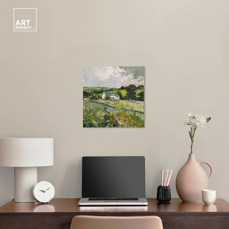 Art Remedy Hidden Home Canvas Classic Landscape Art by Art Remedy
