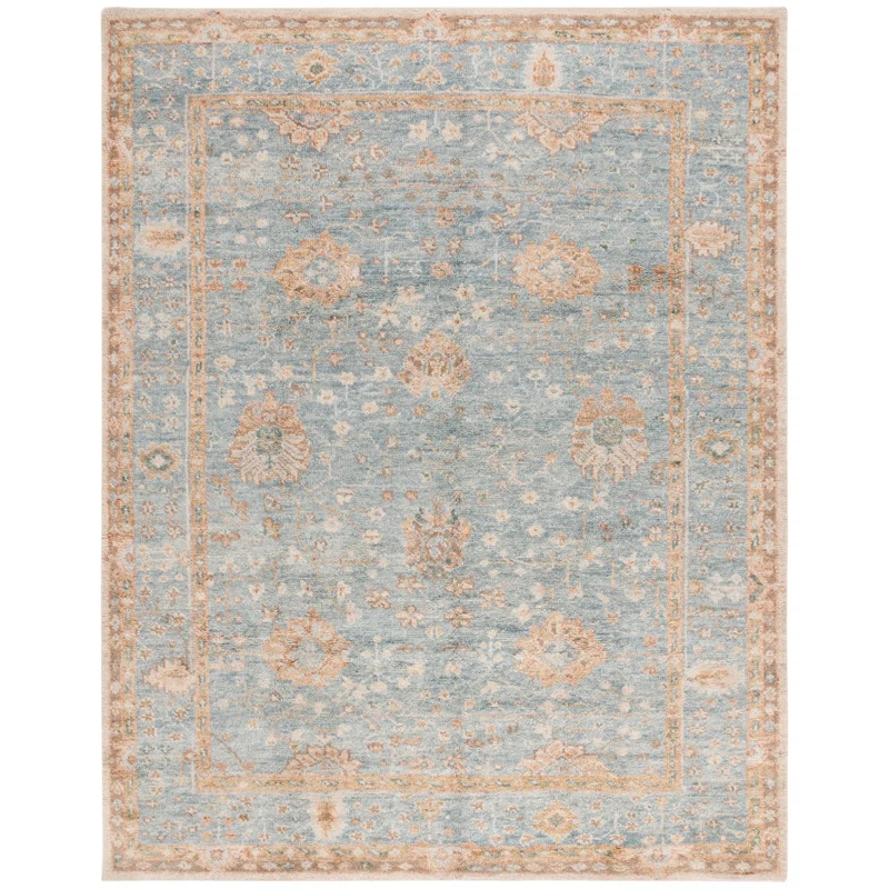 Bungalow Rose Rheya Hand Knotted Wool Pile Oriental Rug