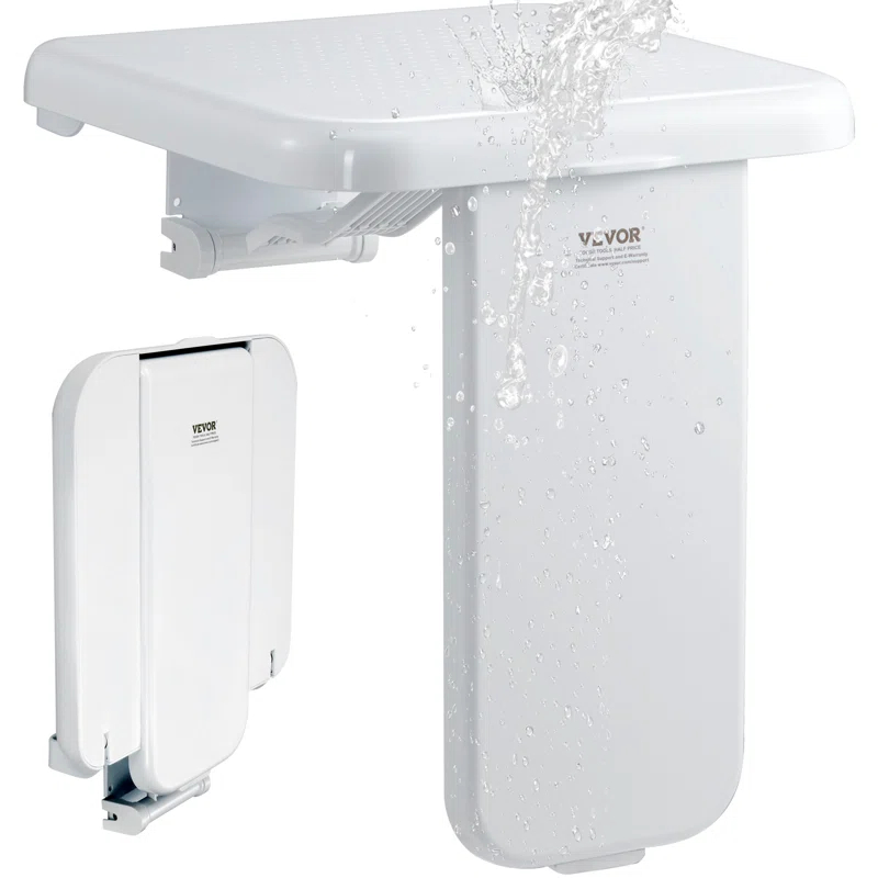 VEVOR 15.7'' W Plastic / Acrylic Shower Bench