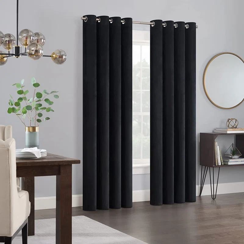 Polyester Room Darkening Curtain Pair
