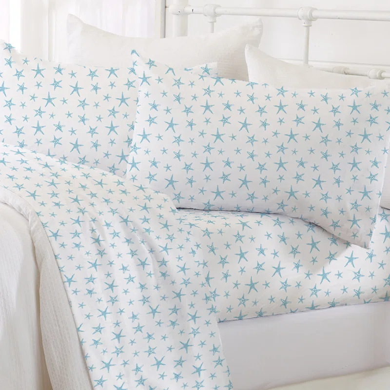 FreshFolds Ultra Soft Coastal Printed Microfiber Sheet Set