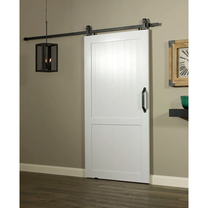 LTL Home Products Millbrooke 84'' Hollow Paneled with Installation Hardware Kit Barn Door