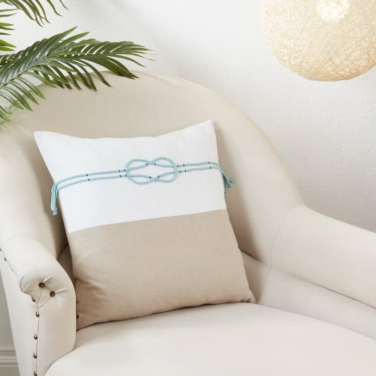 Saro Laguna Collection Cotton Throw Pillow