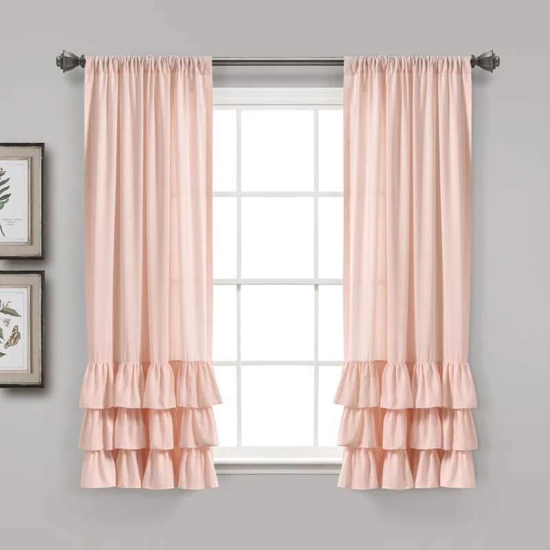 Lush Decor Polyester Sheer Curtain Pair (Set of 2)