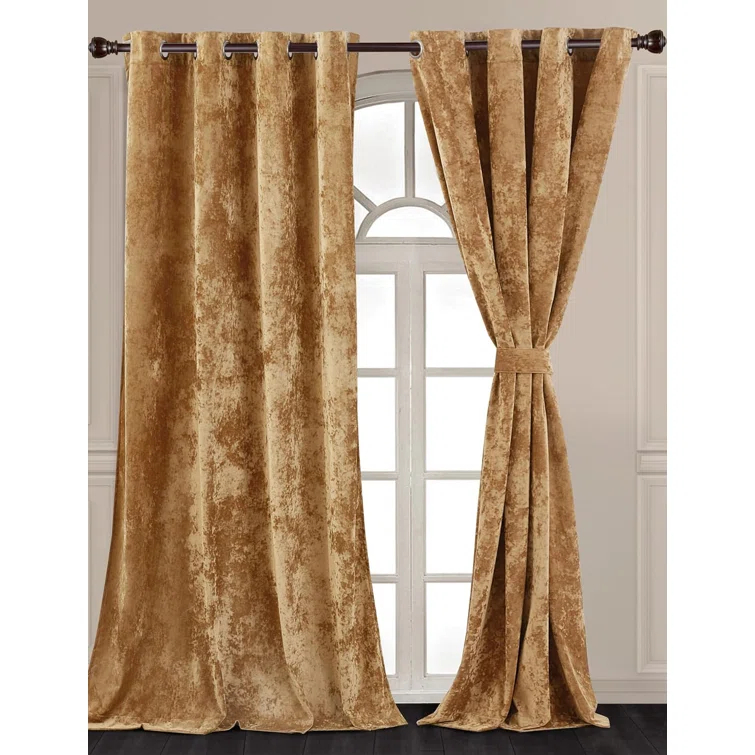 Chezmoi Collection Lux Grommet Top Window Curtain Set