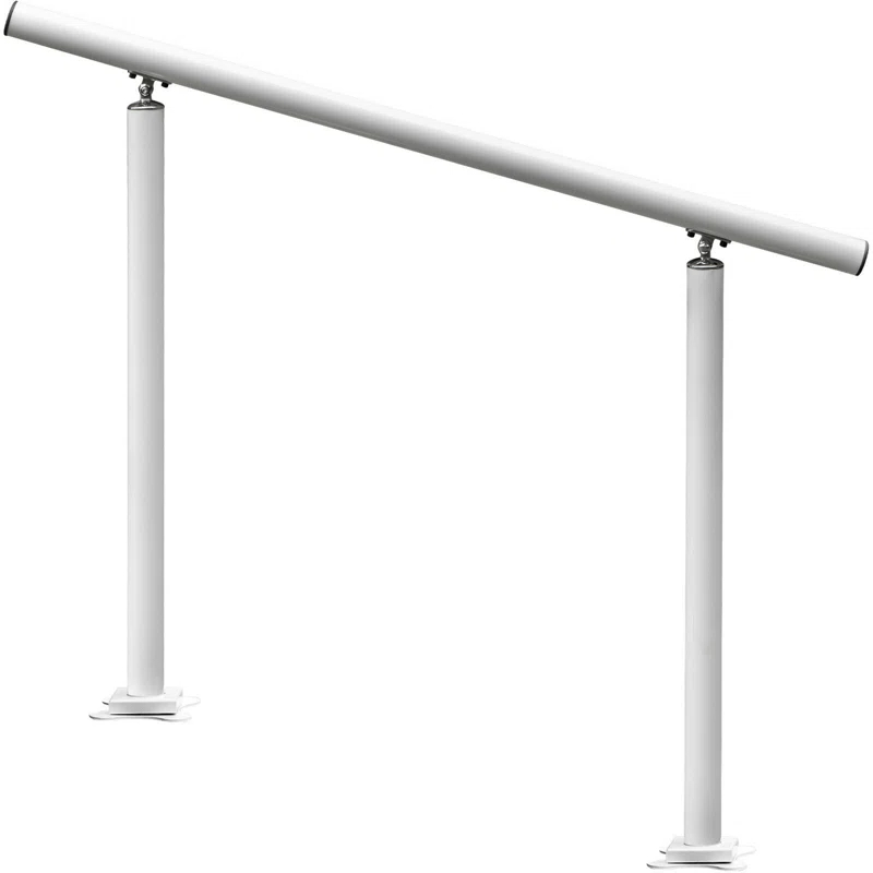 VEVOR VEVOR Outdoor Stair Railing Kit Aluminum Handrail for 3/4 Steps