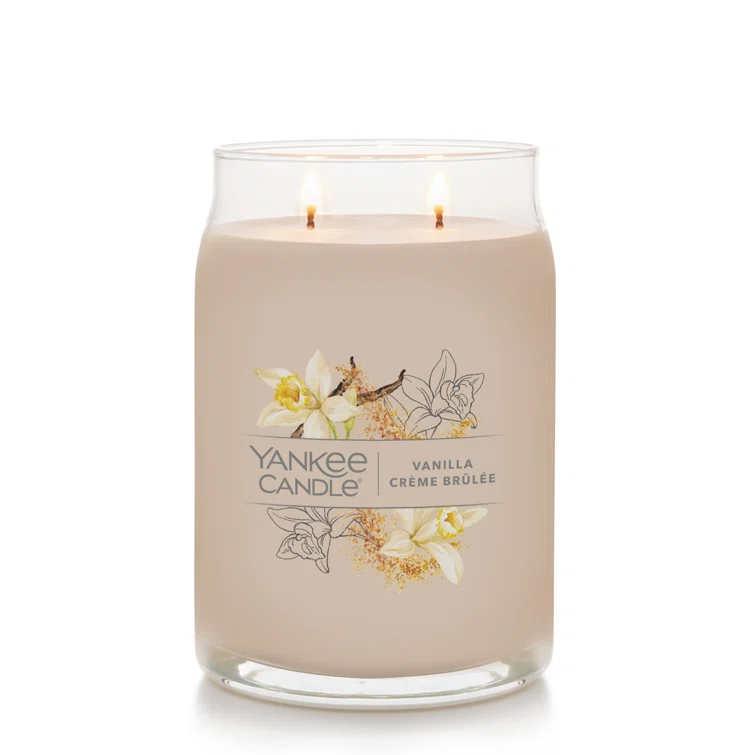 YANKEE CANDLE Signature Vanilla Crème Brulée Scented Candle