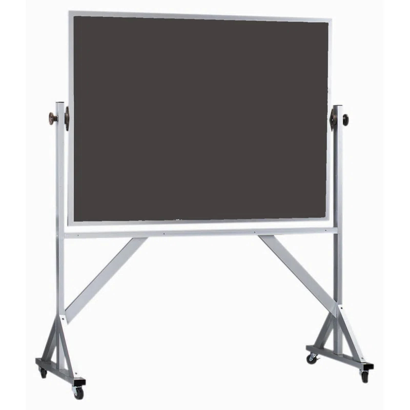 AARCO Freestanding Porcelain Reversible Medium - 4' - 6' Chalkboard