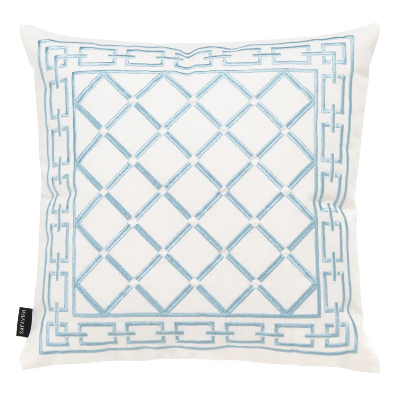 Safavieh Embroidered Cotton Reversible Throw Pillow