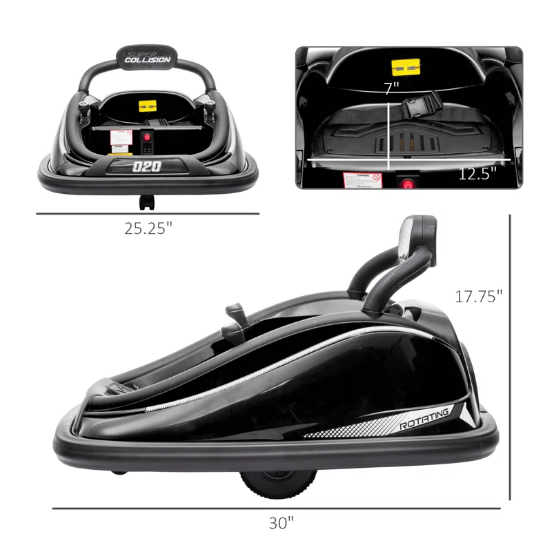 Aosom Aosom 1 Seater Go Kart with Remote Control