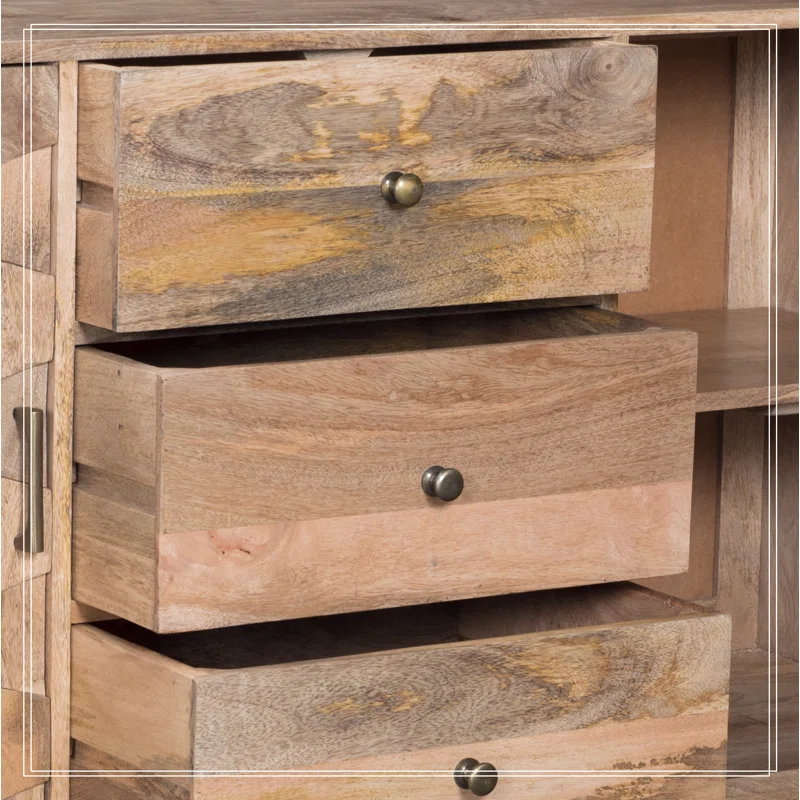 George Oliver 3 DRAWER SIDEBOARD WITH 2 DOOR (KD LEGS)