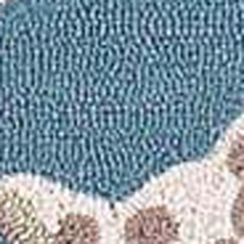 HomeRoots 3' X 5' Seafoam Corals And Shells Area Rug