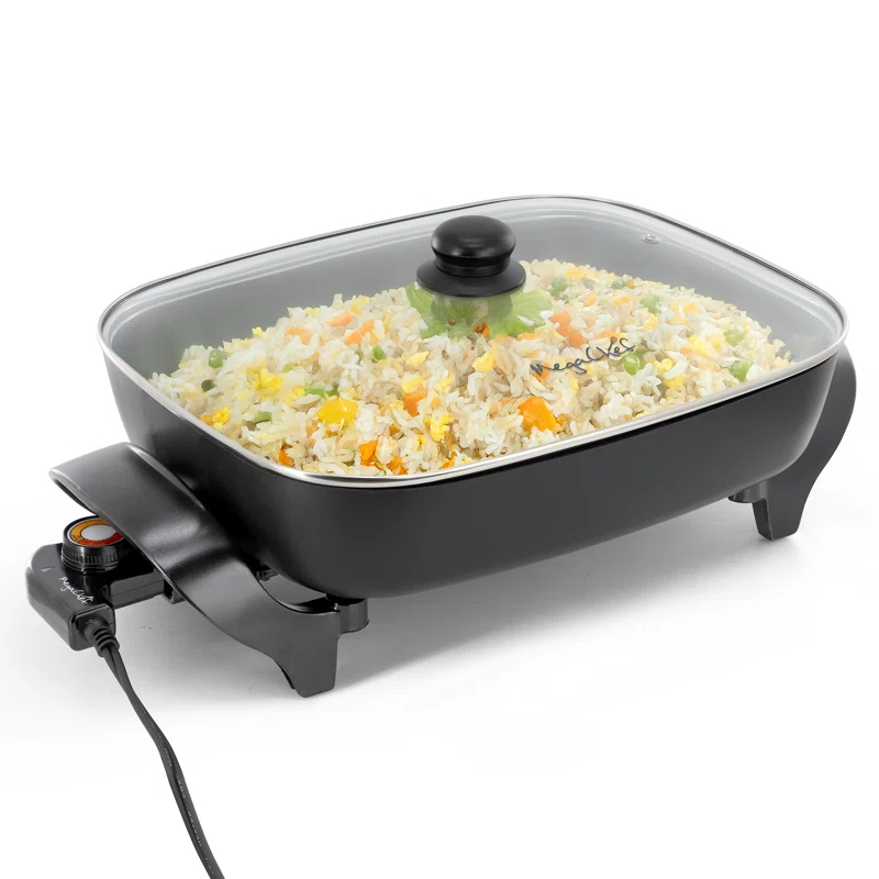 MegaChef MegaChef 14.96 Inch Electric Fry Pan with Non-Stick Coating