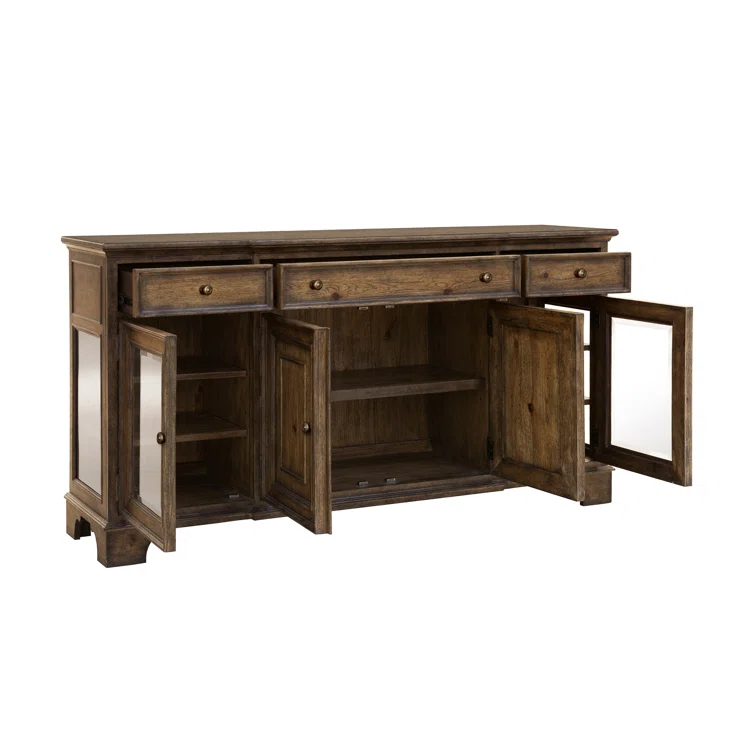Pulaski Furniture Revival Row 3-Drawer Buffet with Cabinet Doors