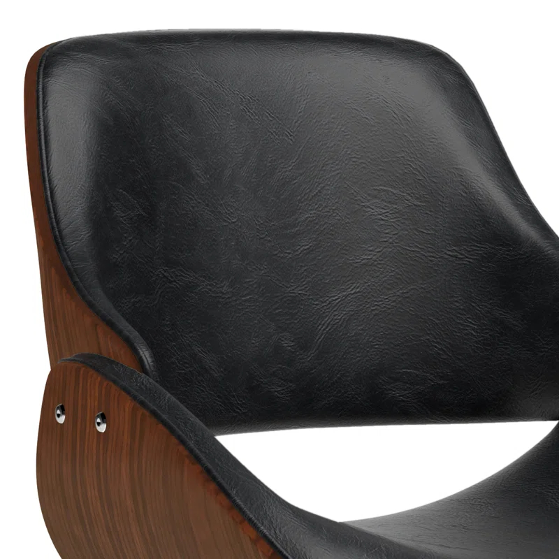 Simpli Home Malden Upholstered Dining Chair with Ergonomic Solid Wood Frame and Mid-Century Modern Style