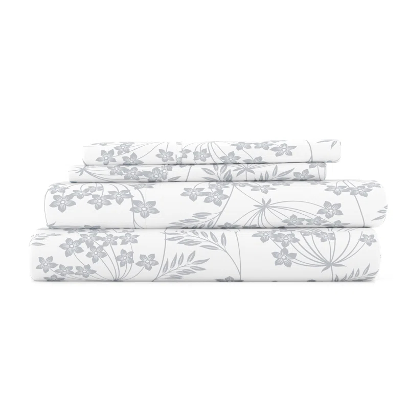Chantilly Floral Pattern Microfiber Sheet Set