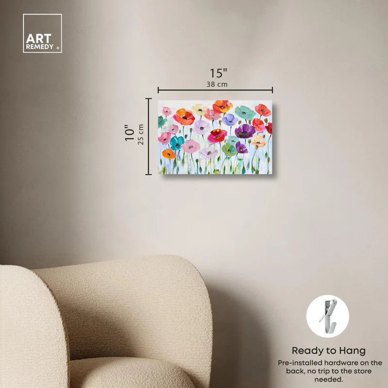 Art Remedy Summer Blooms II Canvas Soft Floral Art by Art Remedy