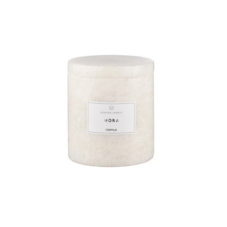 Blomus FRABLI Scented Candle w/Marble Container - Small - Mora Fragrance