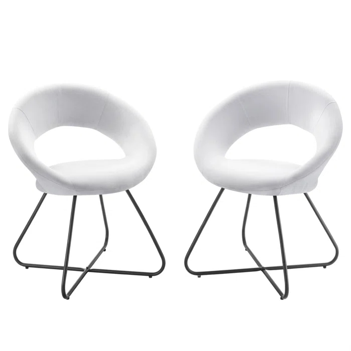 Modway Modway Nouvelle Upholstered Fabric Dining Chair Set of 2