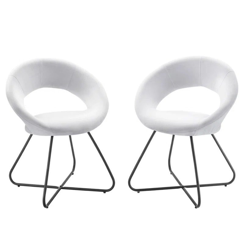 Modway Modway Nouvelle Upholstered Fabric Dining Chair Set of 2