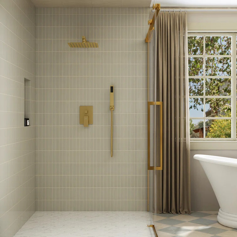 CASAINC Pressure-Balanced (Temperature And Volume) All-In-One Kit with Rough in-Valve M6066-A-10-BG