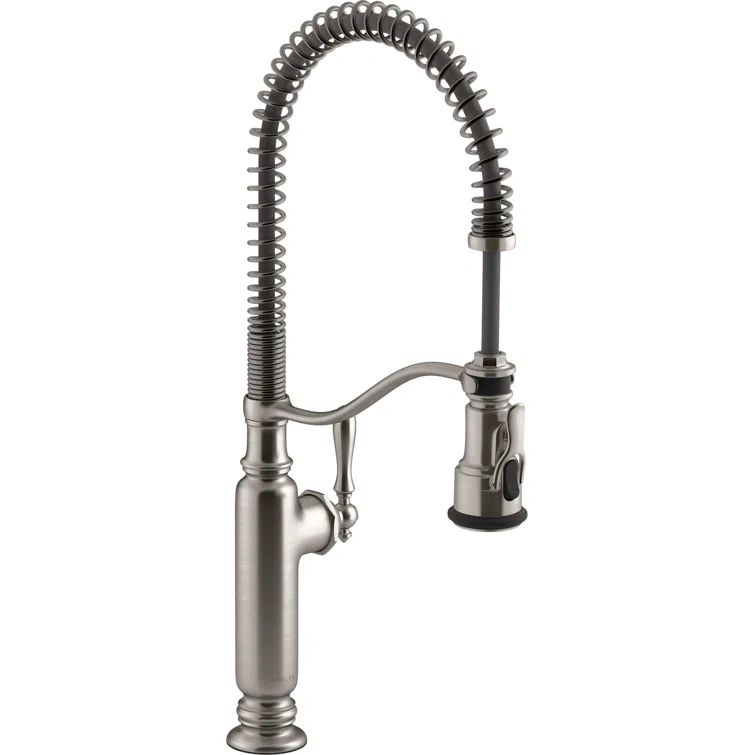 Kohler Tournant® Single Handle Semi-Professional Pre-Rinse Kitchen Faucet with Three-Function Pull Down Sprayer