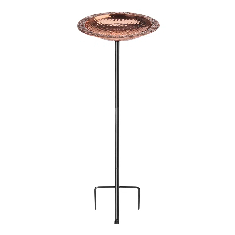 Fleur De Lis Living Heenan Copper Mosaic Birdbath
