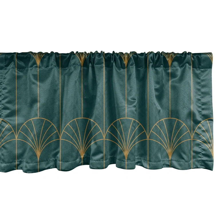 Ambesonne Geometric Tailored 54'' W Window Valance