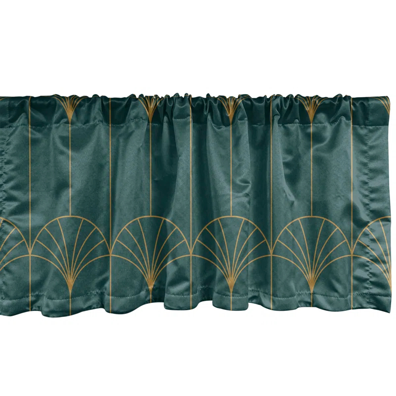 Ambesonne Geometric Tailored 54'' W Window Valance