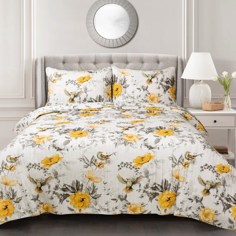 Lush Decor Floral Reversible Quilt Set