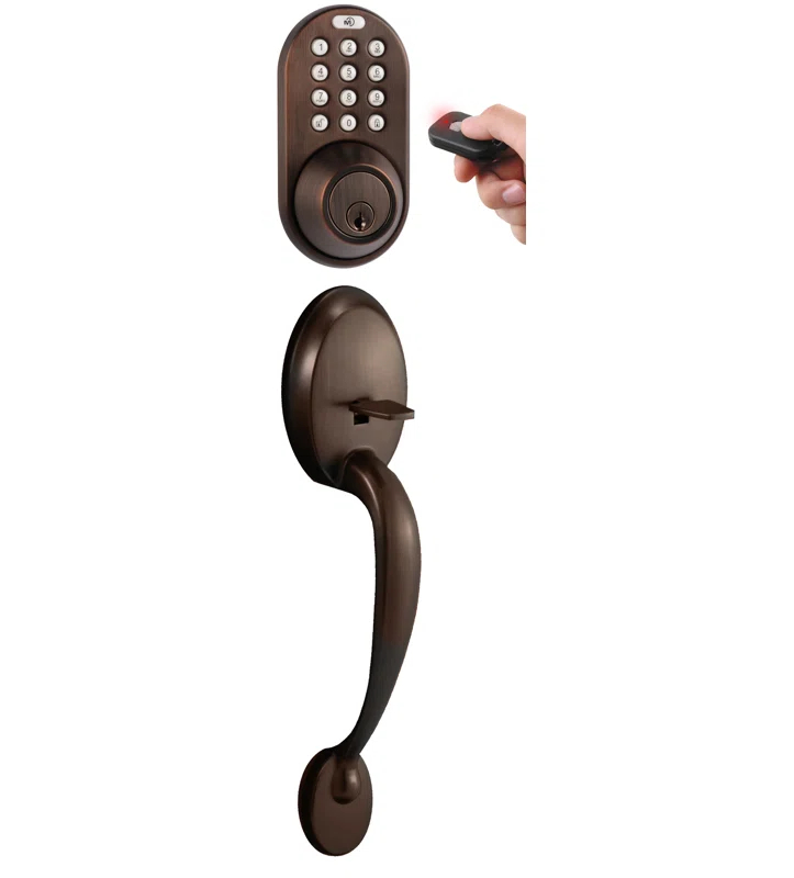 Milocks Handleset with Smart Deadbolt and Door Knob and Rosette