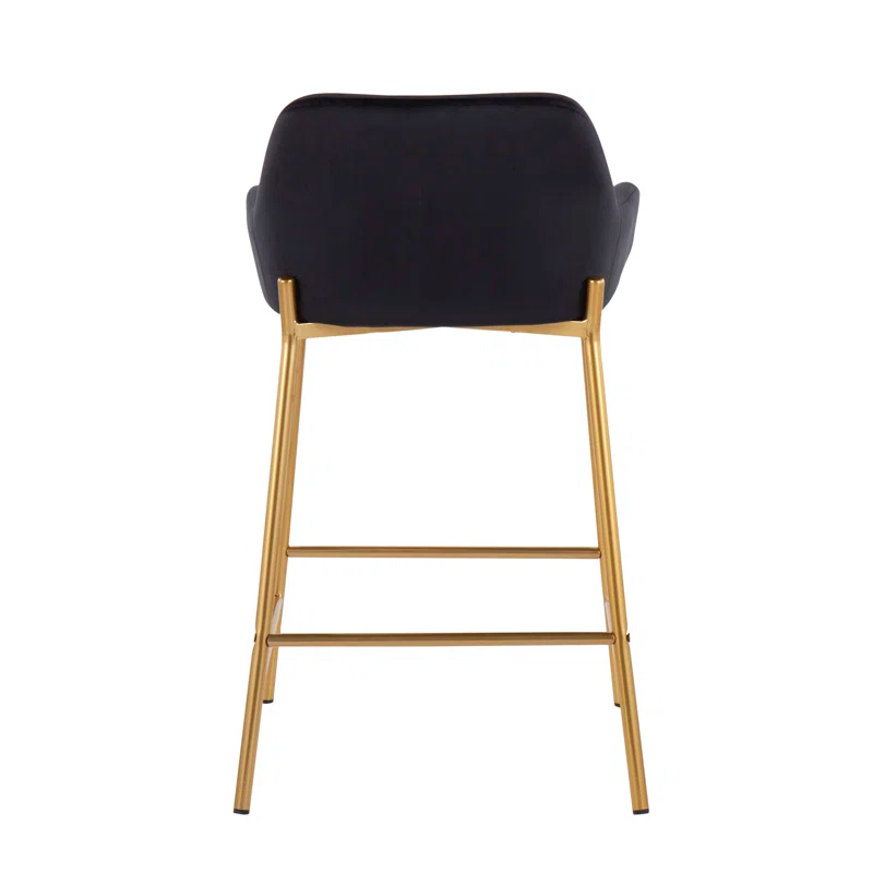 Willa Arlo™ Interiors Cassiopeia Upholstered Counter Stool with Metal Frame (Set of 2)