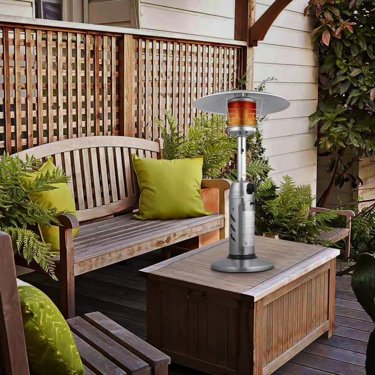 MoNiBloom Propane Gas Patio Heater, Outdoor 11,000 BTU Table Top Heater with Pilot Light for Garden Backyard