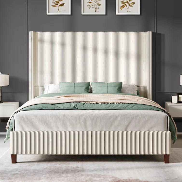 Willa Arlo™ Interiors Dunwoody Upholstered Wingback Platform Bed