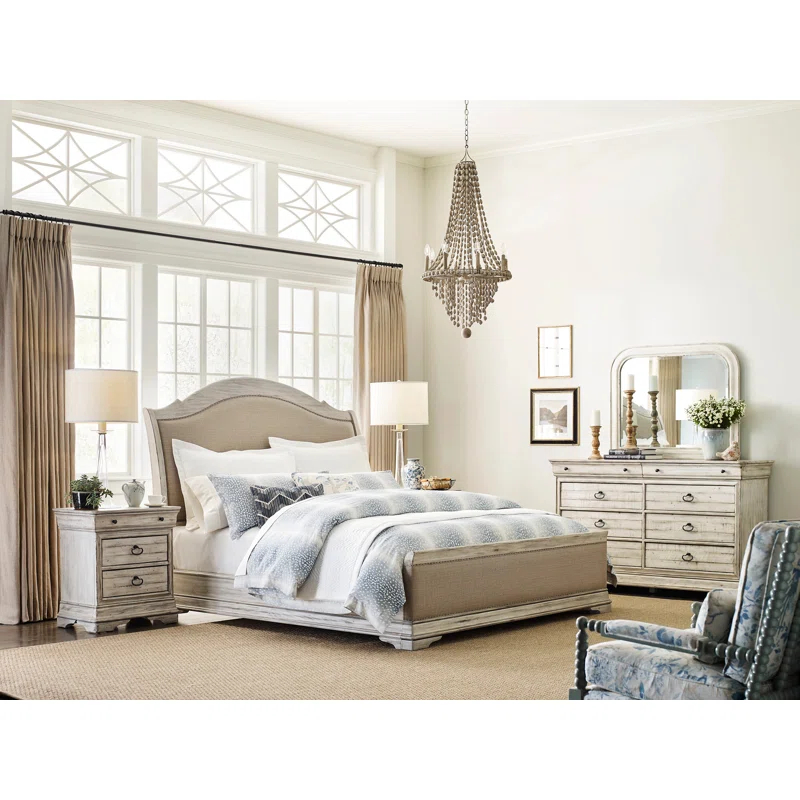 One Allium Way® Shaylene Upholstered Scalloped Bed