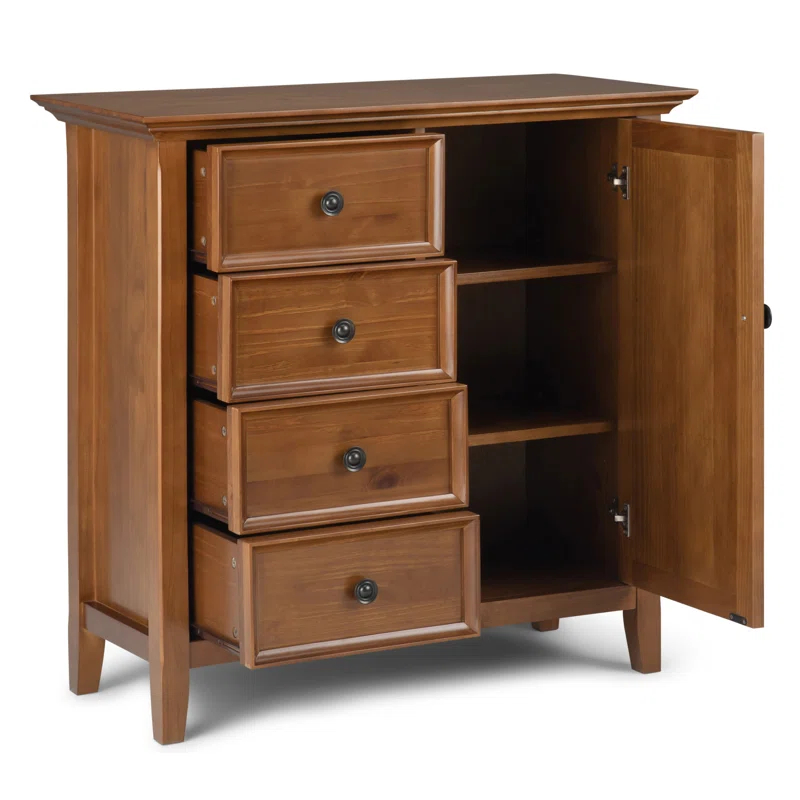 Simpli Home Amherst Solid Wood Accent Cabinet
